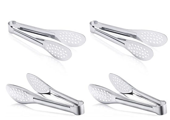 Stainless Steel Kitchen Food Tongs 9in Length Corrosionproof