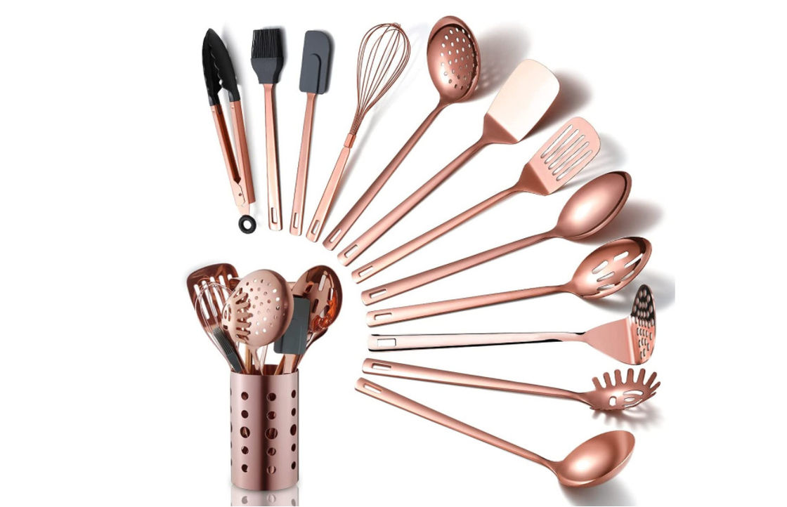 Rosegold Stainless Steel Kitchen Tool Set Phthalatefree Cadmiumfree