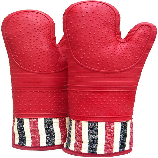 Nonslip Oven Mitts Pot Holder LFGB Certified 550 Degree Resistant