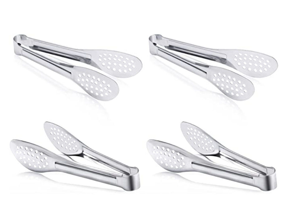 Stainless Steel Kitchen Food Tongs 9in Length Corrosionproof